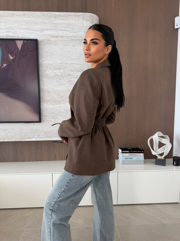 Marynarka Rosaria z wełną brązowa