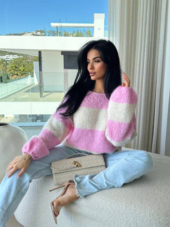 Sweter Verne oversize pudrowy-ecru