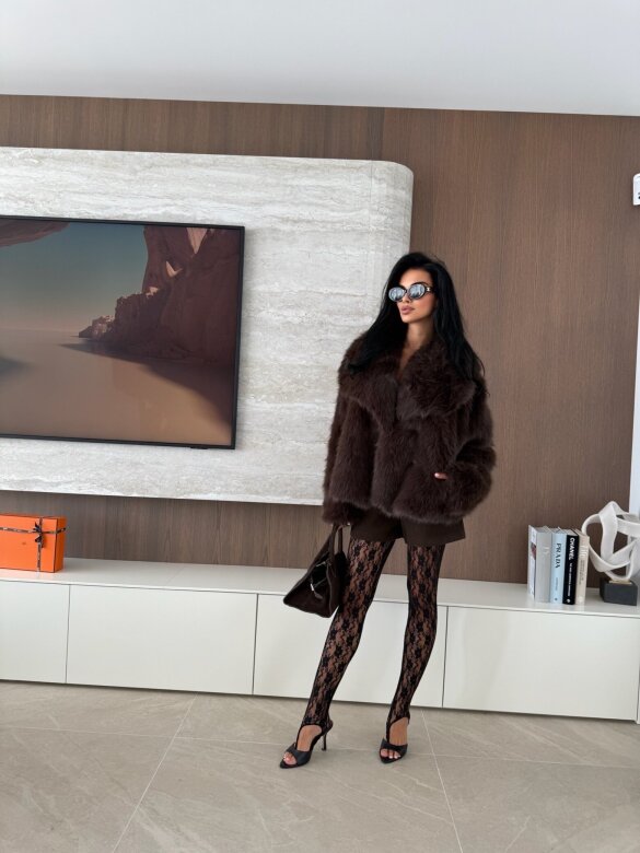 Futro Medis brązowe