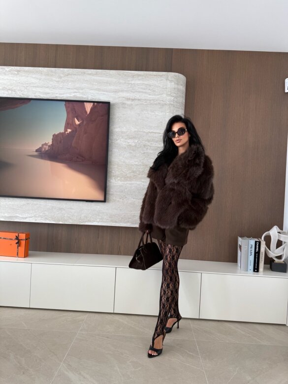 Futro Medis brązowe