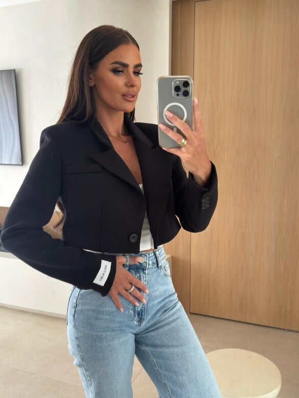 Marynarka Nilda short czarna 