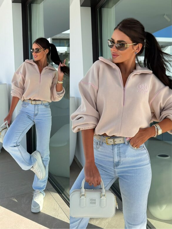 Bluza Lumine polarowa beżowa