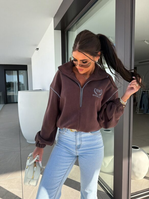 Bluza Lumine polarowa czekoladowa 