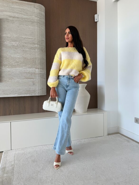 Spodnie Clarno flare jeans jasnoniebieskie