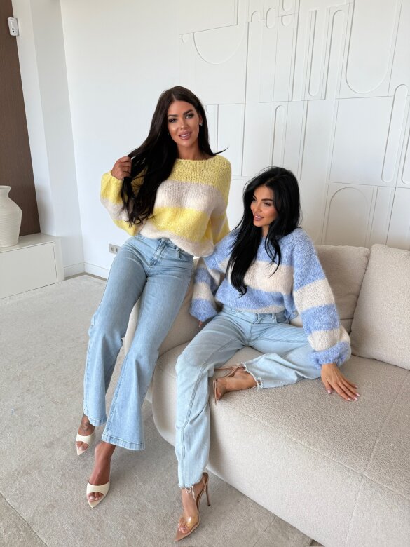 Spodnie Clarno flare jeans jasnoniebieskie