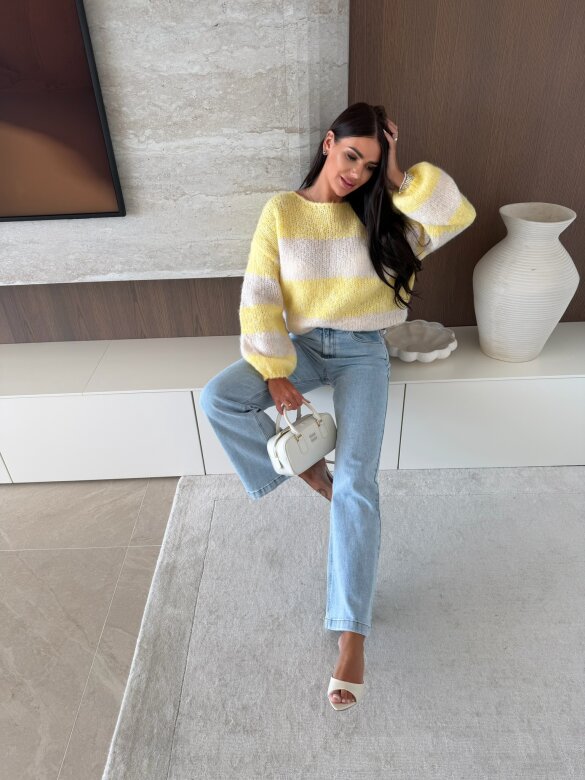 Spodnie Clarno flare jeans jasnoniebieskie