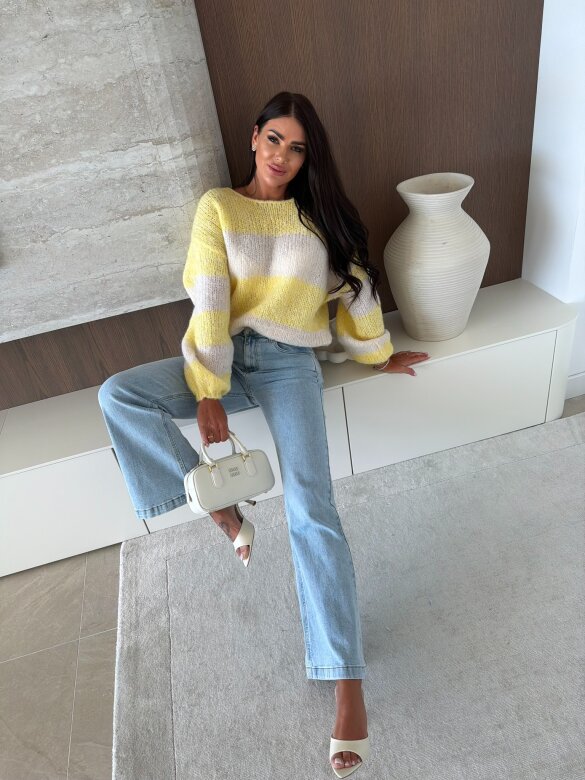 Spodnie Clarno flare jeans jasnoniebieskie