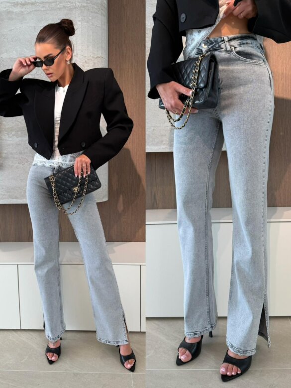 Spodnie Filipe jeans jasnoszare