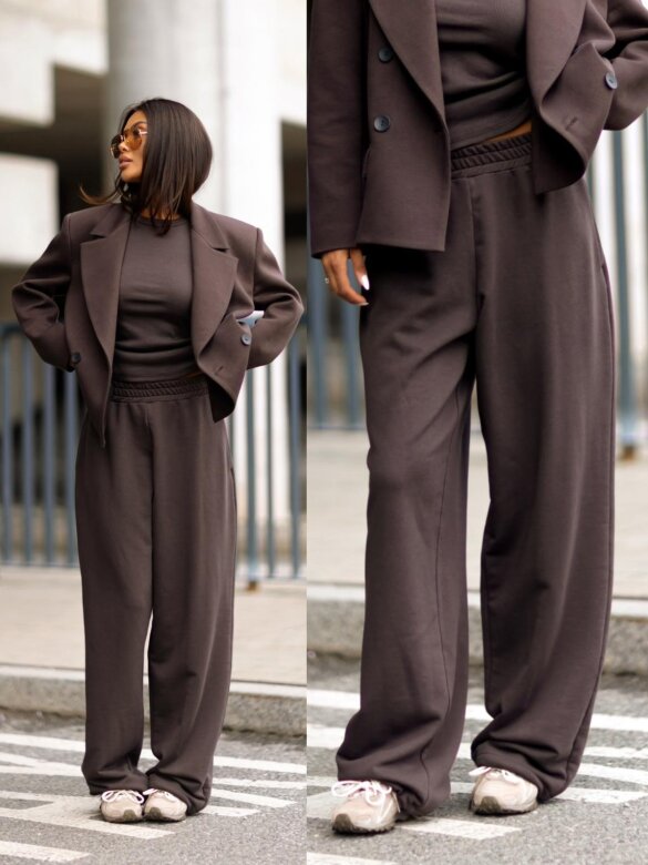Trousers Ameris cotton chocolate