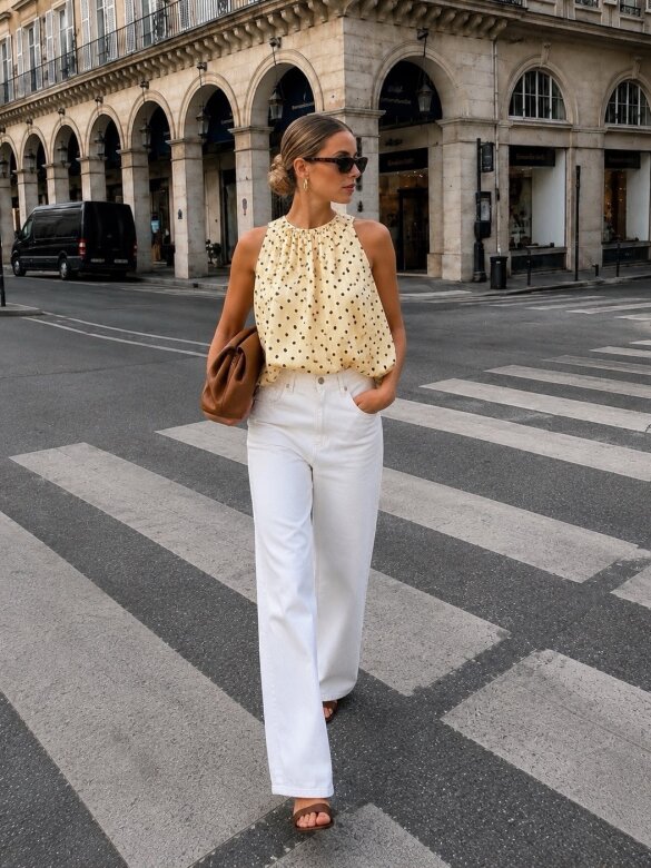Bluzka Lorvane butter yellow 