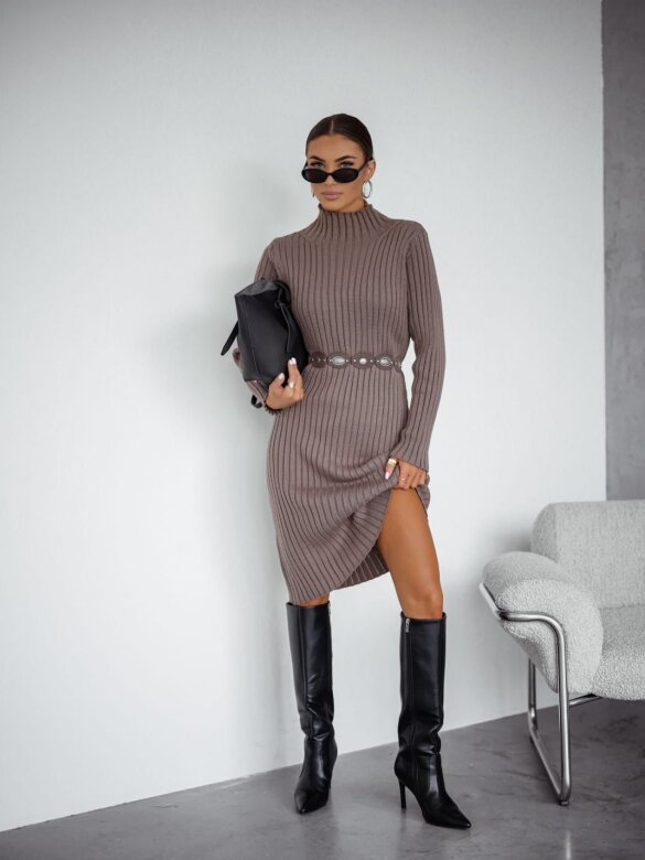 Sukienka Lunessa dzianinowa beżowa