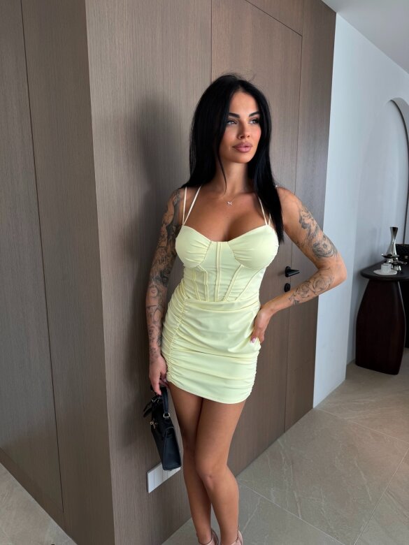 Sukienka Terese mini butter yellow