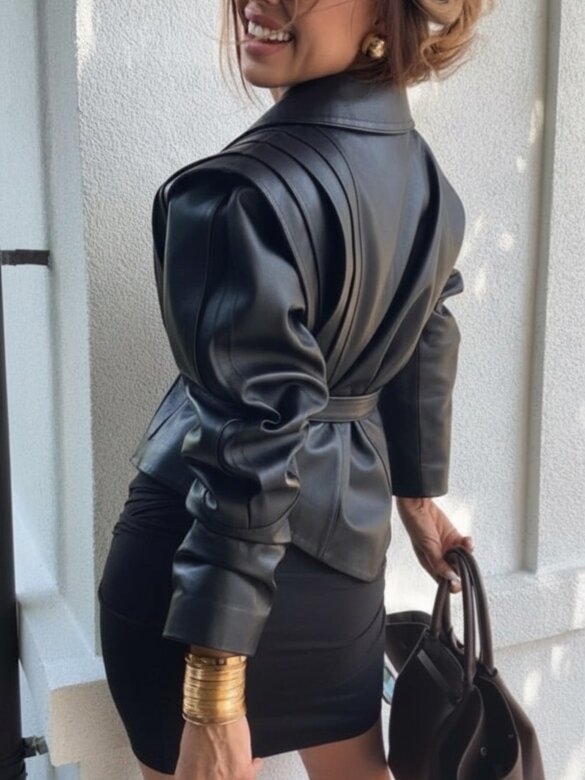 Kurtka Verite Premium skóra naturalna czarna