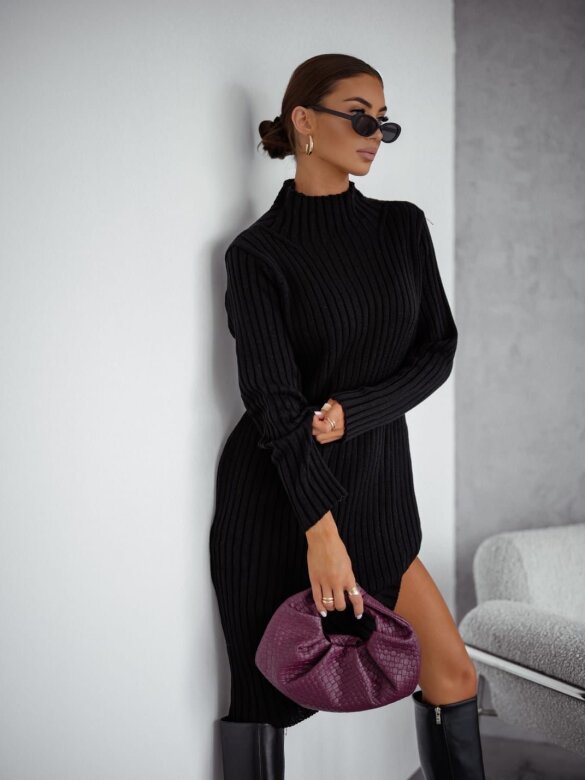 Sukienka Lunessa dzianinowa czarna 