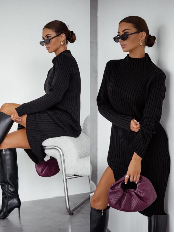 Sukienka Lunessa dzianinowa czarna 