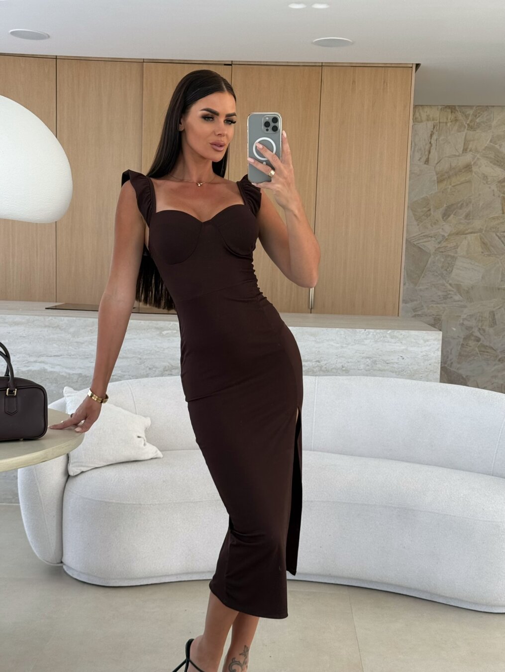 Dress Tristane maxi chocolate 4