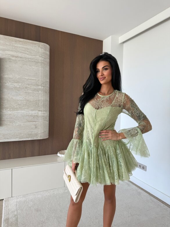 Sukienka Fresia koronkowa matcha 