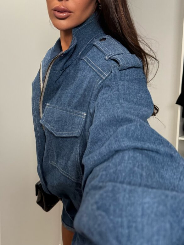 Bomber Jacket Newton jeans dark blue