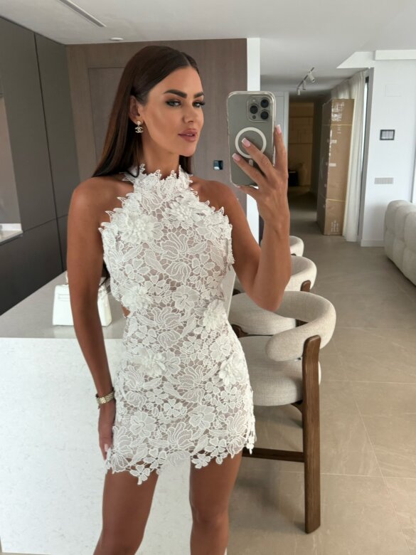 Dress Silk Story openwork white