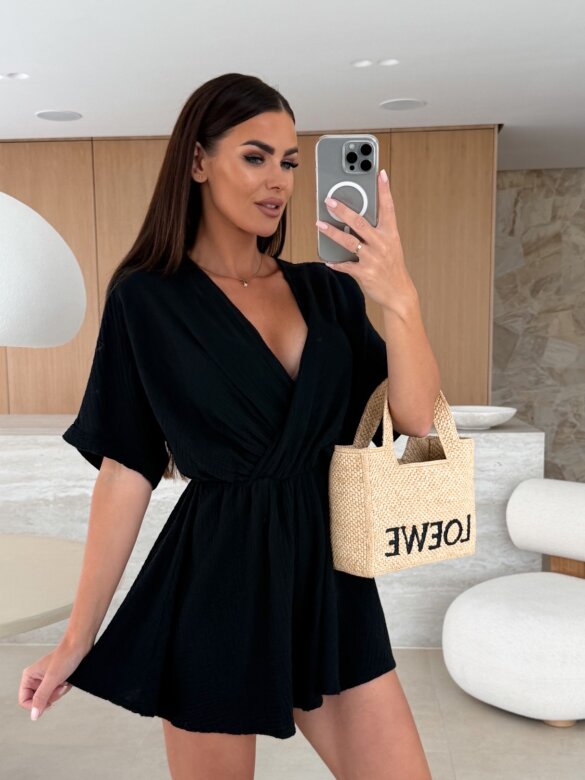 Kombinezon Liso muślinowy czarny 