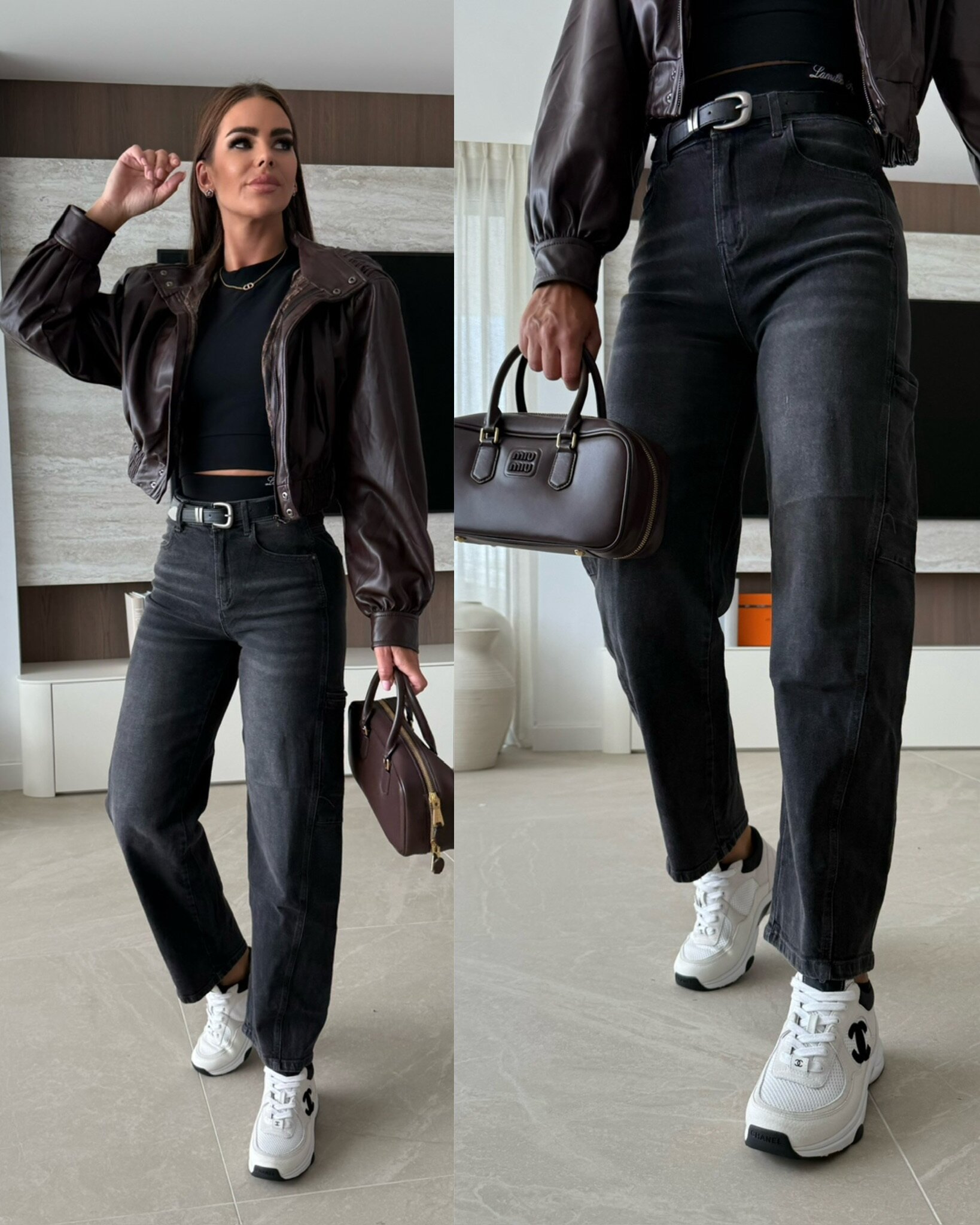 Spodnie Parri jeans grafitowe 