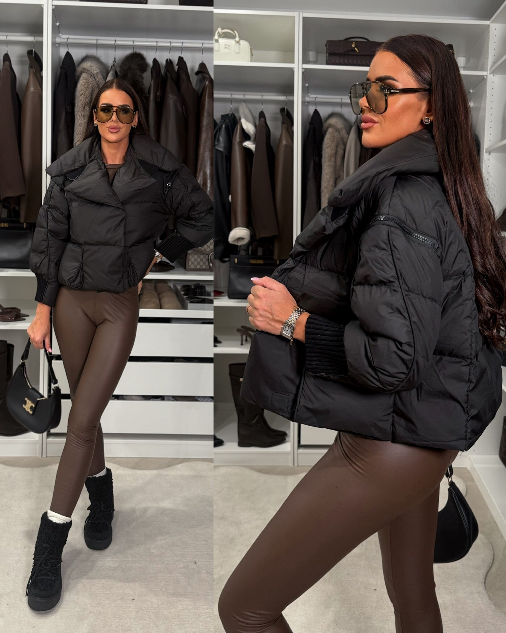 Kurtka Murelle pikowana czarna 