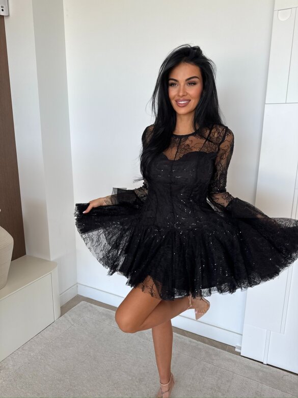 Sukienka Fresia koronkowa czarna 