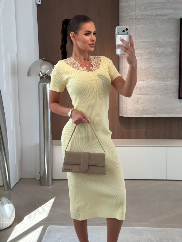 Sukienka Florique dzianinowa butter yellow