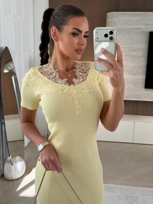 Sukienka Florique dzianinowa butter yellow