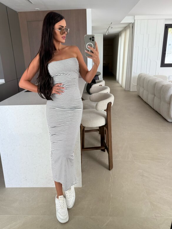 Dress Illusione white-black