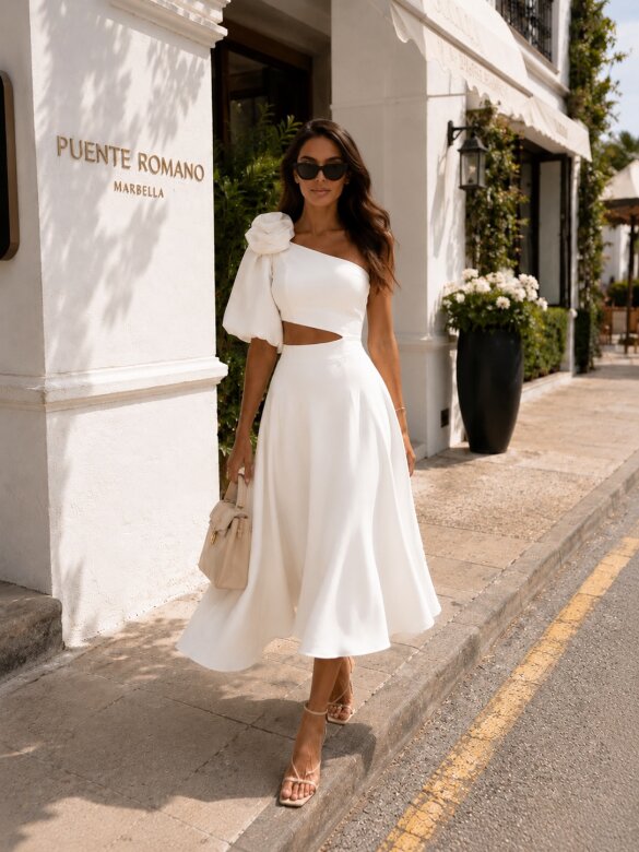 Dress Kelsen midi white