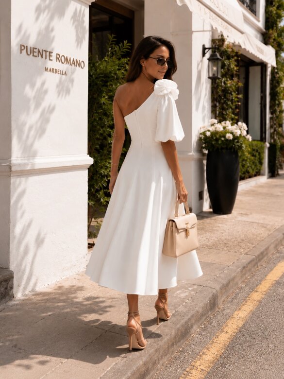 Dress Kelsen midi white