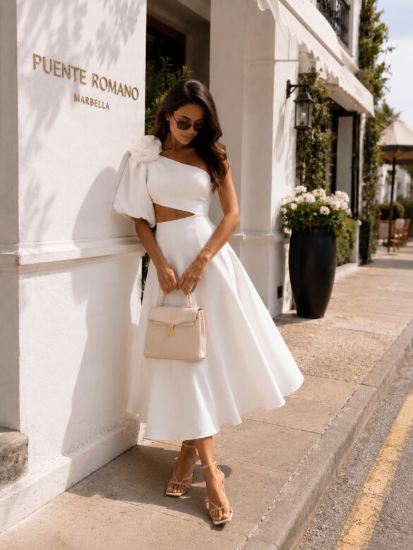 Dress Kelsen midi white