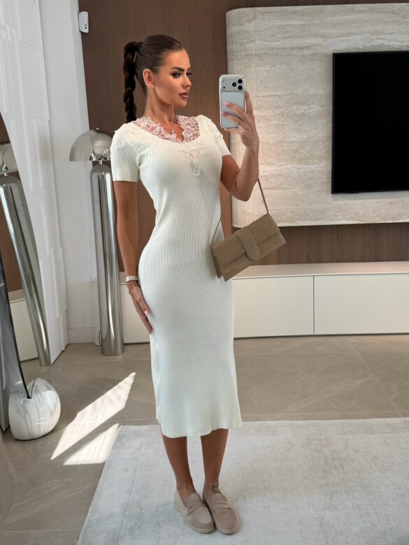 Sukienka Florique dzianinowa ecru 