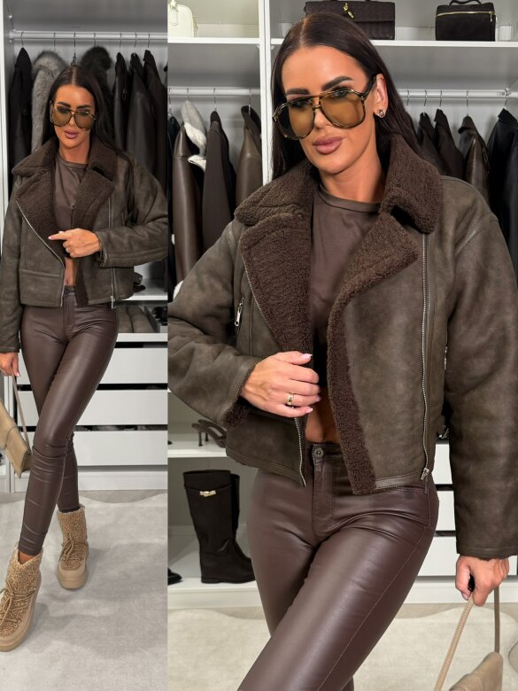 Kurtka Cinnaria ocieplana czekoladowa