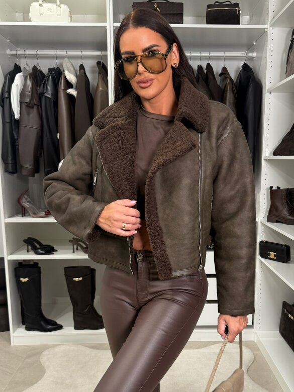 Kurtka Cinnaria ocieplana czekoladowa