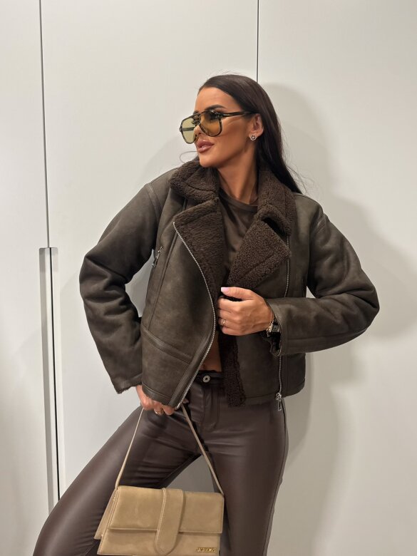 Kurtka Cinnaria ocieplana czekoladowa