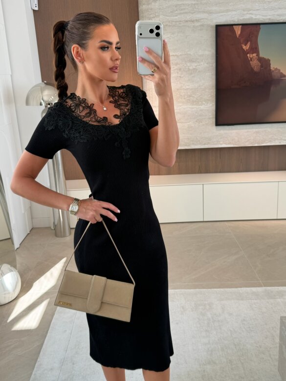 Sukienka Florique dzianinowa czarna 