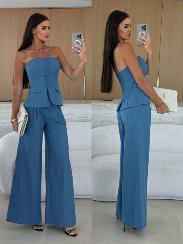 Spodnie Tally jeans niebieskie