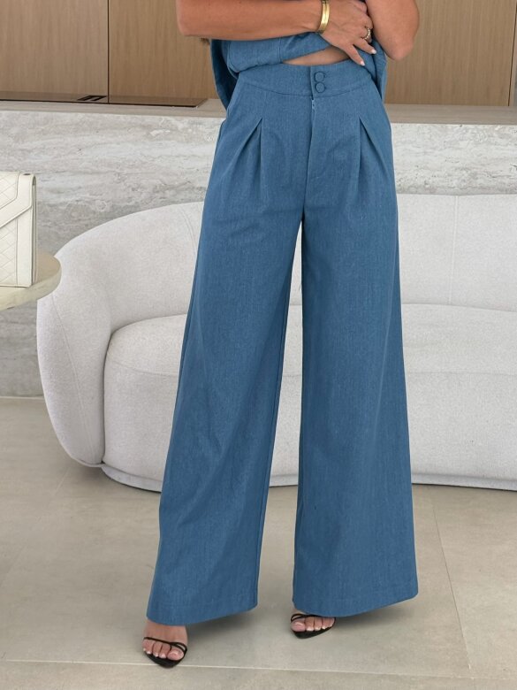 Spodnie Tally jeans niebieskie