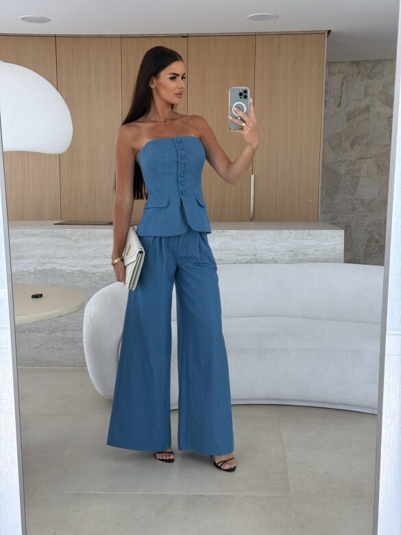 Spodnie Tally jeans niebieskie