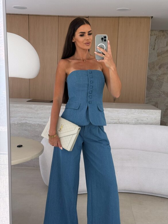 Spodnie Tally jeans niebieskie