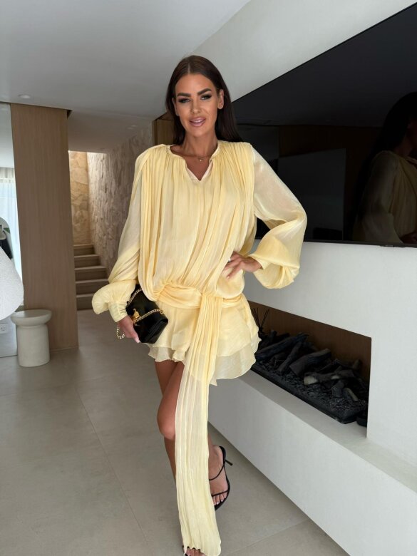 Sukienka Hevroletta ze spodenkami żółta 