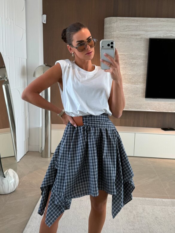 Sukienka Mairi biało-granatowa