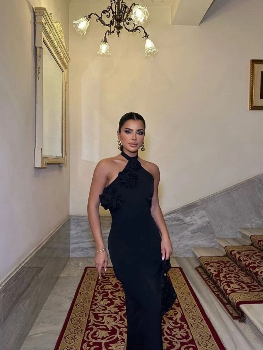 Dress Roses midi black 3