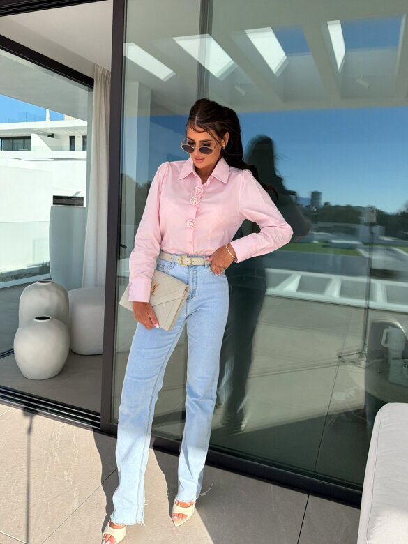 Koszula Meliora pudrowa 