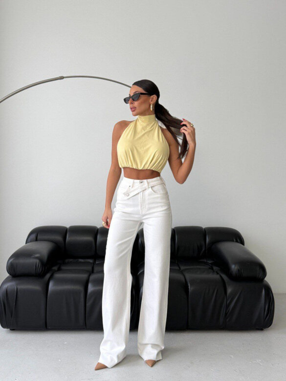 Spodnie Clifton jeans białe