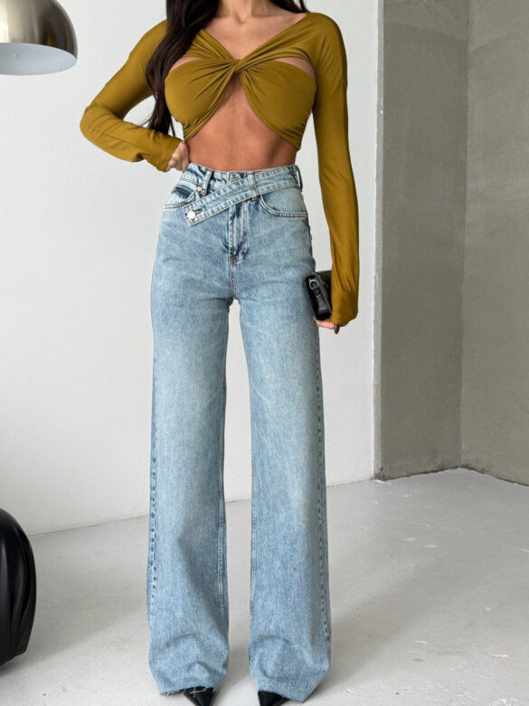 Spodnie Clifton jeans niebieskie