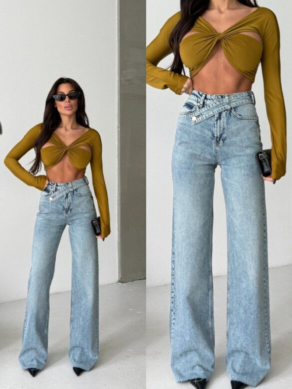 Spodnie Clifton jeans niebieskie