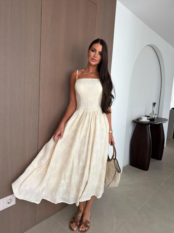 Dress Norenza cotton vanilla
